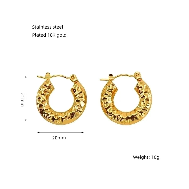 Gold plated hoop earrings