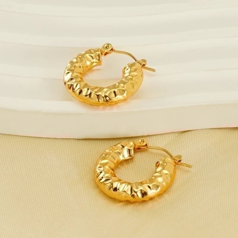 Gold plated hoop earrings