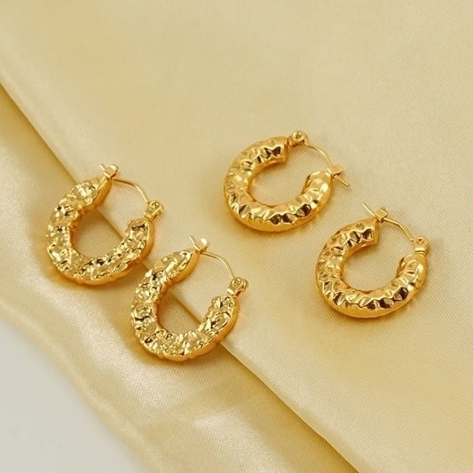 Gold plated hoop earrings