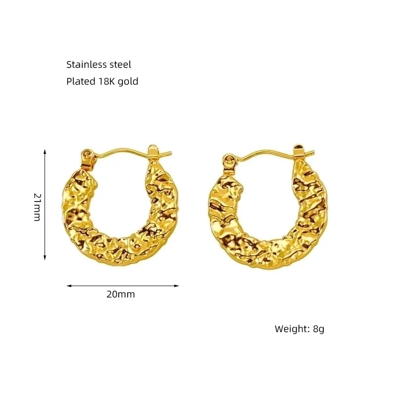 Gold plated hoop earrings