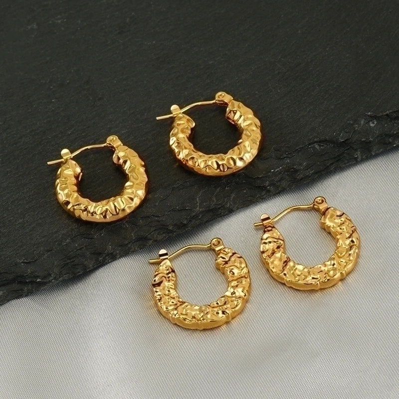 Gold plated hoop earrings