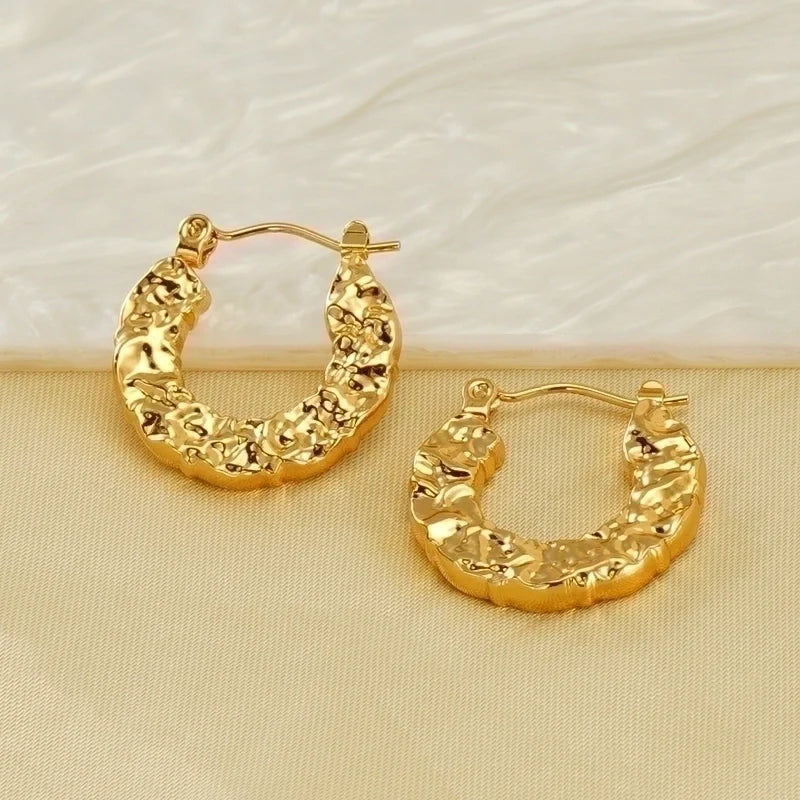 Gold plated hoop earrings