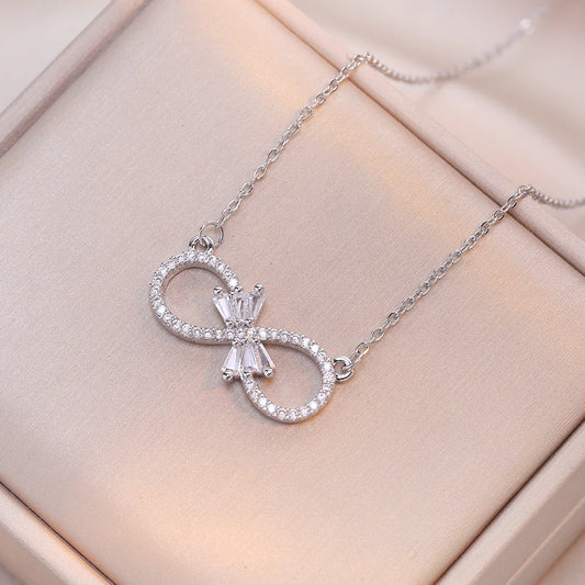 Silver infinity necklace