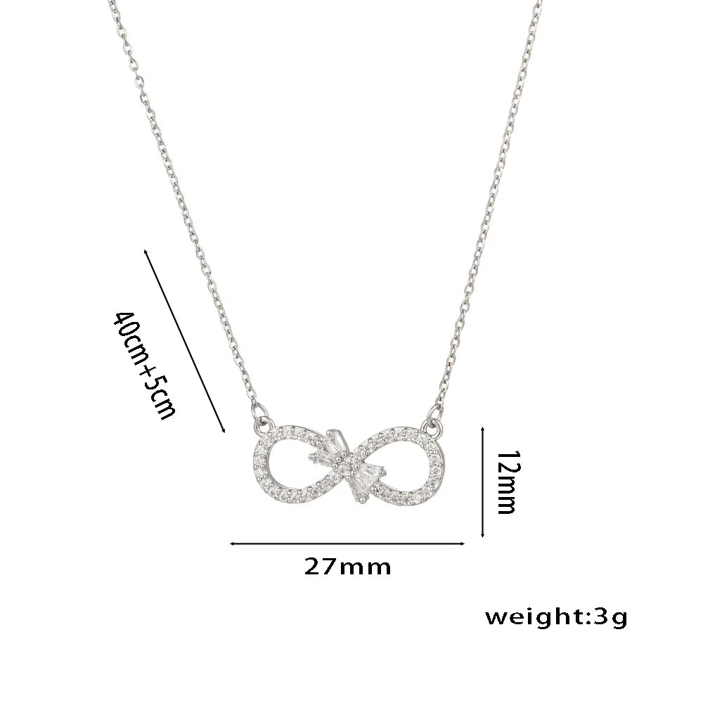 Silver infinity necklace