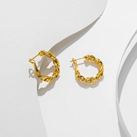 Minimalist twisted hoops