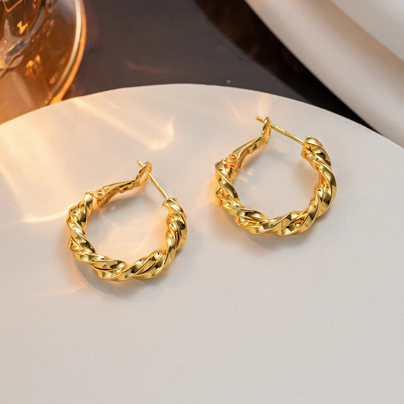 Minimalist twisted hoops